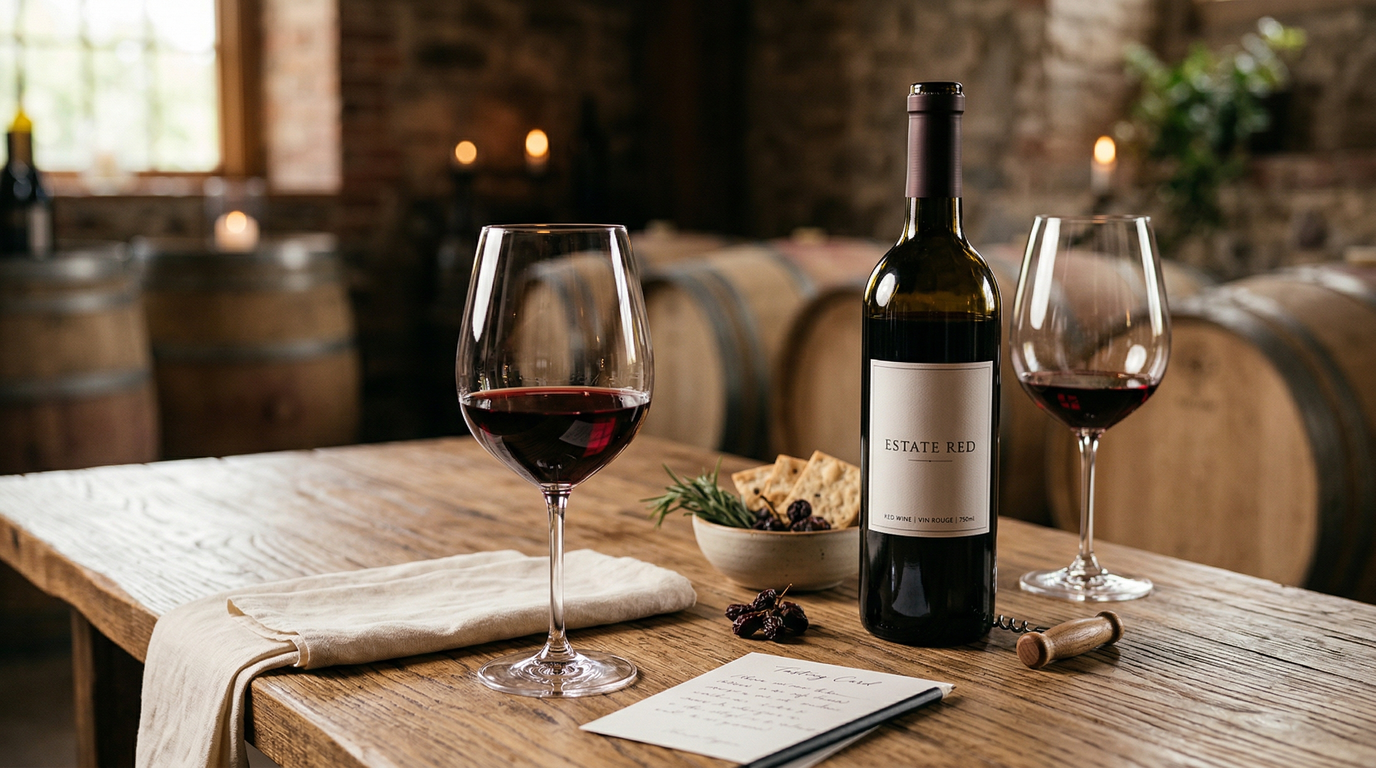 Wine tasting scene