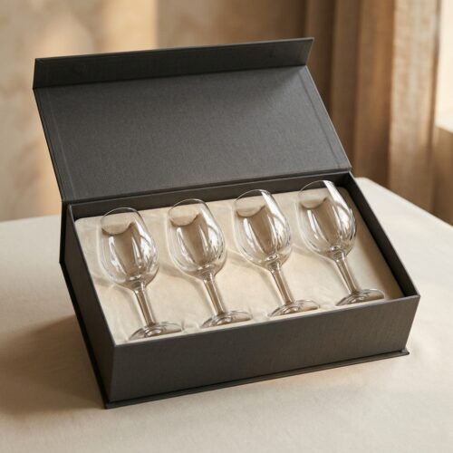 Crystal wine tasting glasses set